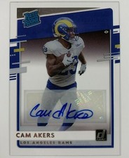 🔥 CAM AKERS 🔥 Panini Donruss RATED ROOKIE AUTO CLEAR 🔥 GET GRADED