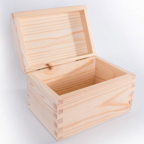 Selection of Wooden Chest Storage Boxes / Plain Wood / Small & Large Trunk Box - Picture 34 of 135