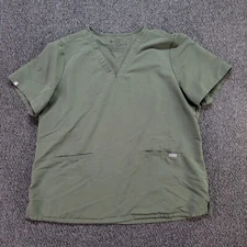Figs Scrub Top Women XXL Green Casma Three Pocket Stretch Technical Nurse