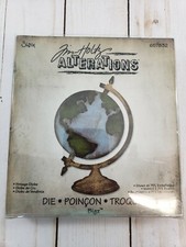 VINTAGE RETIRED TIM HOLTZ ALTERATIONS BIGZ SIZZIX GLOBE DIE  657832 SCRAPBOOK