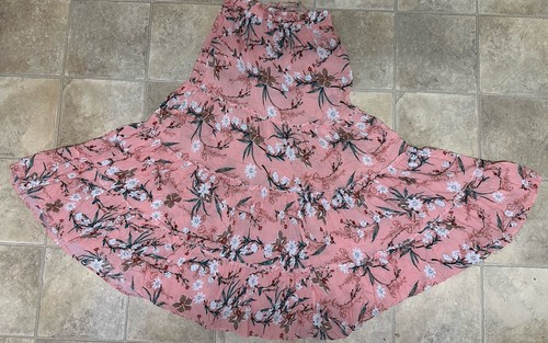 Jar Of Hearts Boho Floral Tiered Maxi Skirt. Size S/M Feminine Flowy Circular - Picture 6 of 22