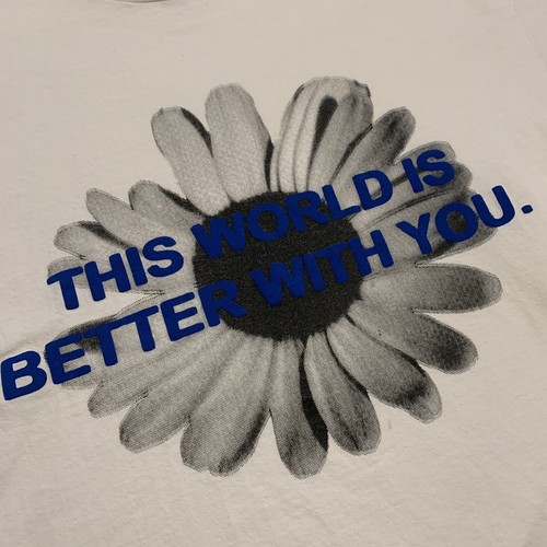 Get Some Sleep The World Is Better With You Flower T-Shirt White XL - Picture 3 of 7