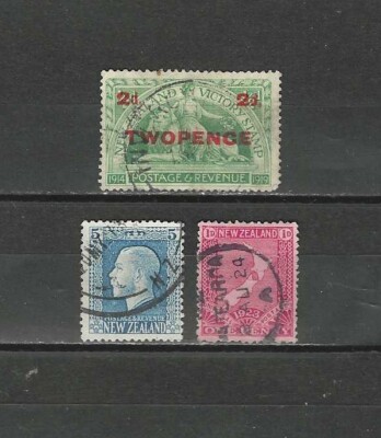 NEW ZEALAND, 1921/23 , MIXED LOT OF 3 STAMPS , PERF , USED , CV$3.30 | eBay