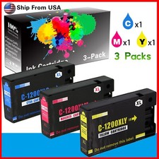 3-Pack Color Ink Cartridge PGI-1200 PGI1200XL Work With MB2720 MB2320 Printer