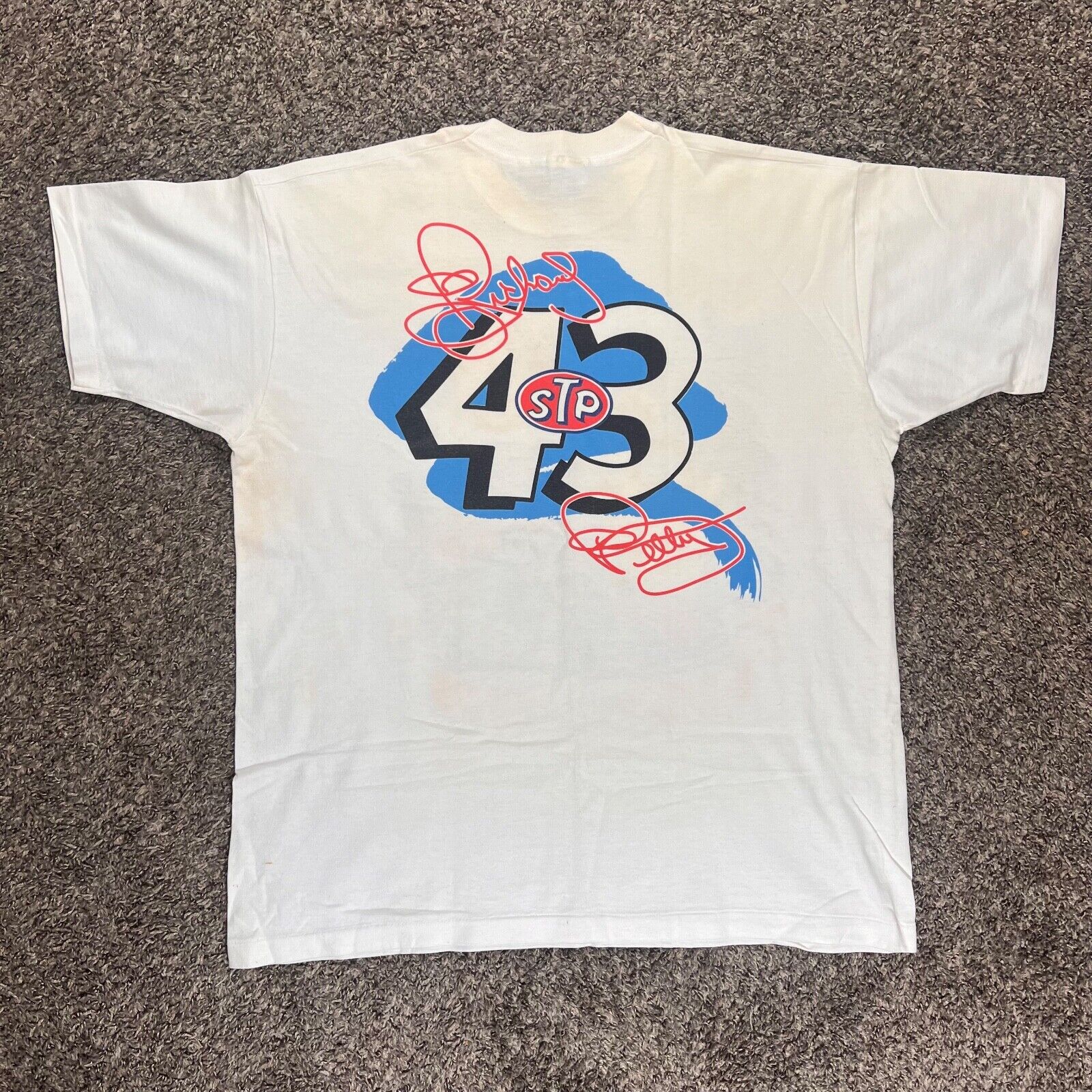 1990’s Vintage King Richard Petty T Shirt White S… - image 4