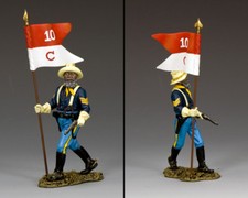 KING  COUNTRY THE REAL WEST TRW116 BUFFALO SOLDIER SERGEANT WITH GUIDON MIB