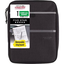 Five Star Zipper Binder, 1 Inch 3-Ring Binder, Carry-All with Internal Pocket...