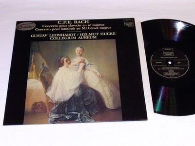 C.P.E. BACH Concerto Pour Clavecin LP Harmonia Mundi France LEONHARDT HUCKE