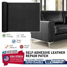 For Furniture Leather Goods Self-Adhesive Leather Repair Easy to cut Black Color
