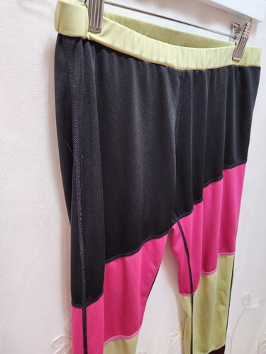 Everlast Girls Kid Medium 10.5/12.5 Leggings Athletic Retro Stretchy Colorblock - Picture 2 of 11
