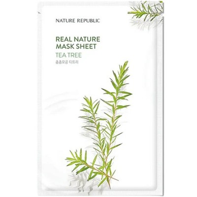 Nature Republic Real Nature Blattmaske mit Teebaumextrakt - 23 ml