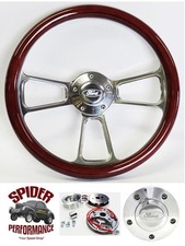 1978-1991 Ford Pickup Wood Bronco Steering Wheel Ford Logo 14 Custom Billet 1978-1991 Ford Pickup Wood Bronco Steering Wheel Ford Logo 14 Custom Billet