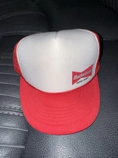 Budweiser Hat Snapback Rope Trucker Hat Red One Size Mesh Back