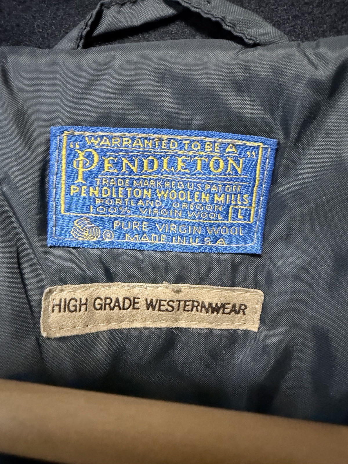 Pendleton 70s Wool Jacket Aztec Black With Origin… - image 6