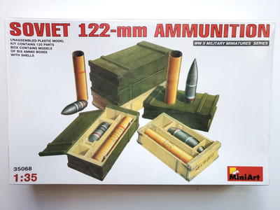 MiniArt 1:35 Soviet 122-mm Ammunition WWII Model Kit 35068 SEALED