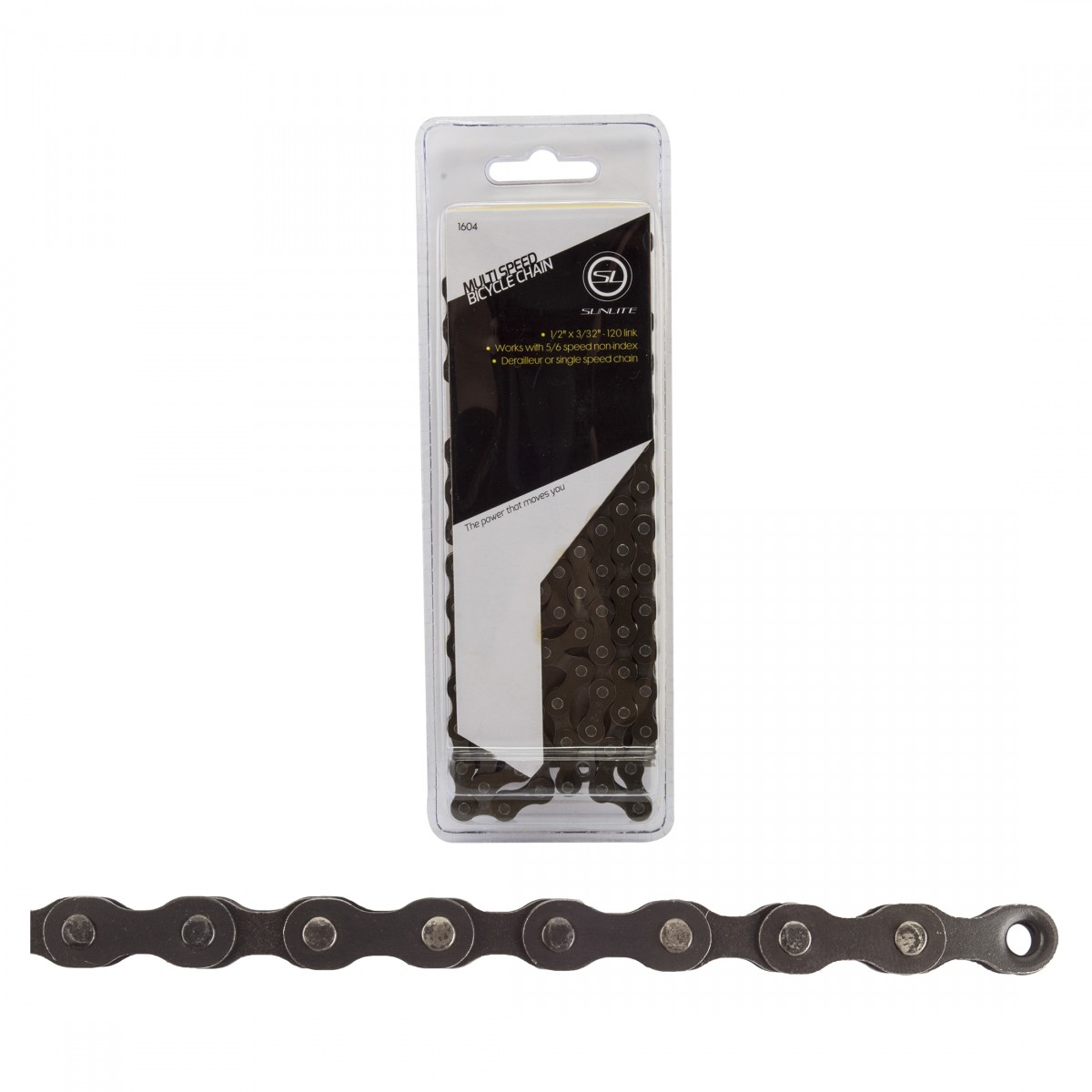 Sunlite SCN-MS 5678-Speed Bicycle Chain 120 Links Black Steel Durable - 3790₽
