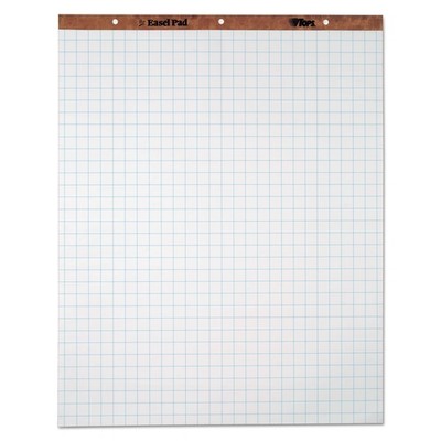 Easel Pad, 3-hole punched, white, 15 lb, 1'' squares, 50 SH/PD, 4 per Carton (...