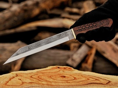 High Quality Handmade Viking Seax Knife with Sheath-Medieval Warrior Blade