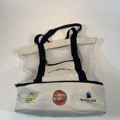 Carnival Cruise Lines Sunshine Mesh Beach Bag Shoulder Strap Cooler Zip Bottom