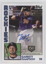2019 Update 1984 Topps Baseball 150th Anniversary /150 Garrett Hampson Auto 0cx3