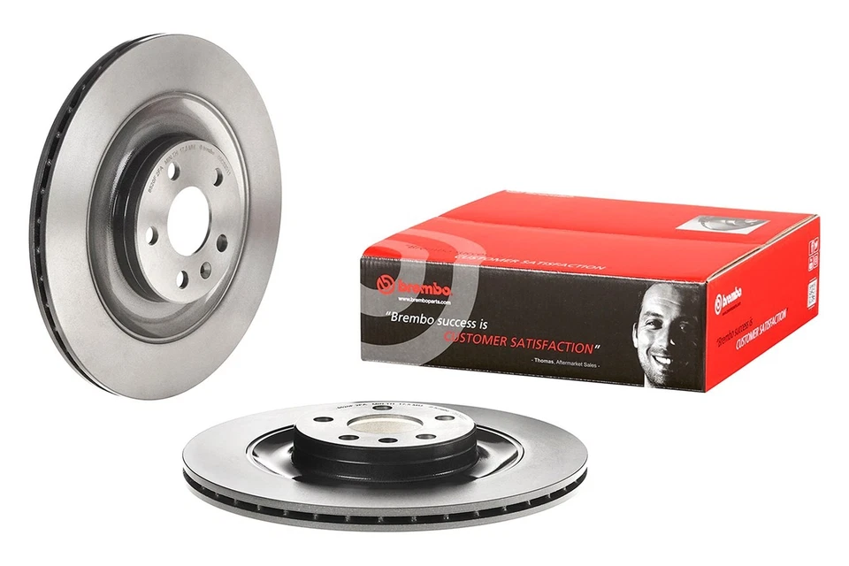For Volvo XC90 16-24 Brembo UV Coated Series Plain Vented Rear Brake Rotor - Image 2 of 4