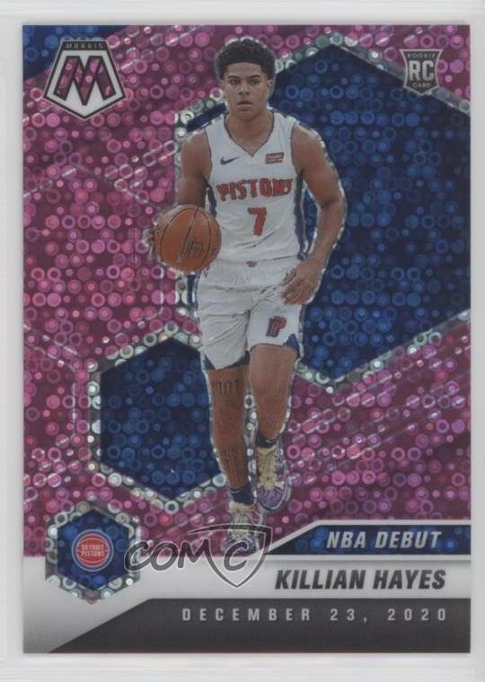 2020 Panini Mosaic NBA Debut Fast Break Pink Prizm /20 Killian Hayes Rookie RC
