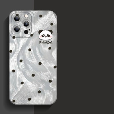 Panda logo Phone case TPU Perfect fit for ipone 17 16 15 14 13 Pro Max Plus