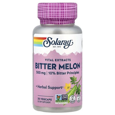 2 X Solaray, Vital Extracts, Bitter Melon, 500 mg, 30 VegCaps