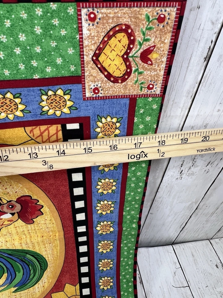 Edredón de tela de algodón para casa de gallinas 4 paneles de almohada 17" cuadrado 4 diseños pollito Foto 3 de 4