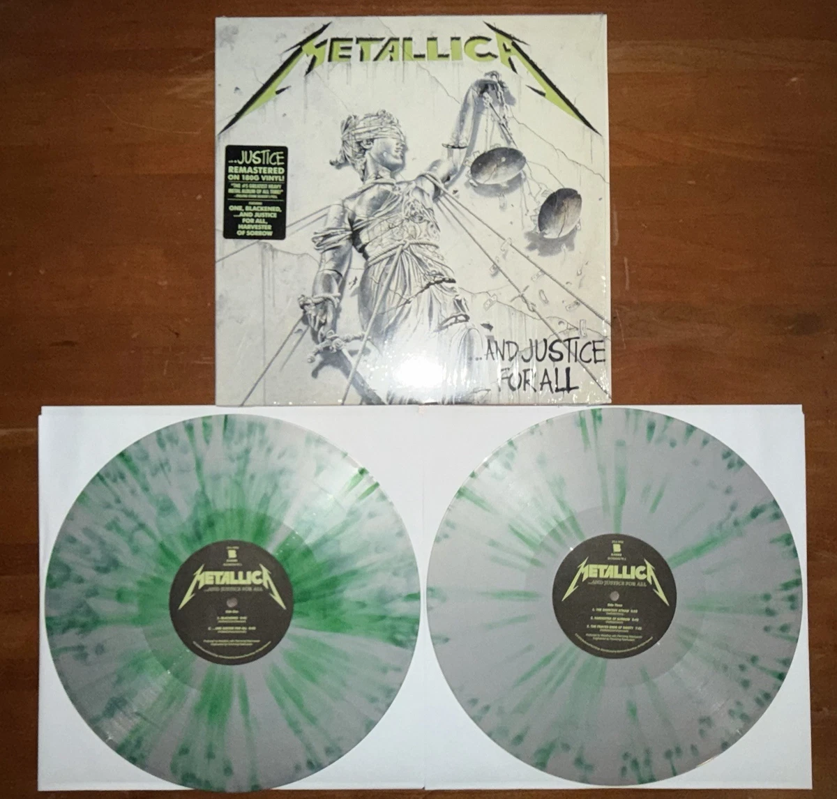 Metallica And Justice For All Las Vegas Pop Up Silver W/green Splatter Vinyl