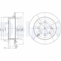 2X Delphi Bremsscheibe BG3400 FüR Hyundai KIA Mitsubishi
