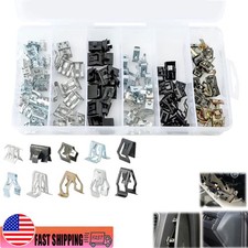 100pcs Metal Trim Moulding Body Panel Spring U Clips Set Auto Retainer Clips Kit 100pcs Metal Trim Moulding Body Panel Spring U Clips Set Auto Retainer Clips Kit