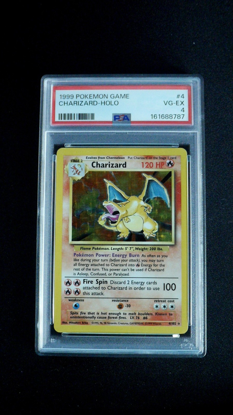Charizard Pokemon Base Set BS #004/102 PSA 4