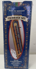 Cribbage Solid Wood Set 1999 Collectors Game in Tin