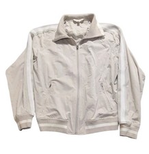 ATHLETA Sprint Track Jacket in Featherweight Stretch Light Beige Women's Size M