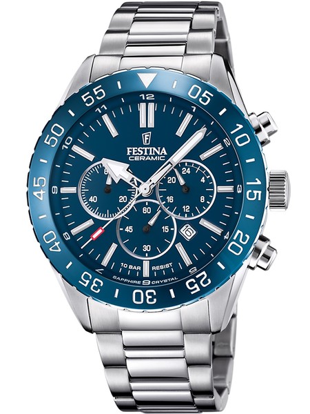 Festina F20575/2 Keramik Herrenuhr Chronograph 44Mm 10ATM-image