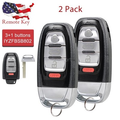 2 Smart Prox Remote Key Fob For Audi A4 A5 Q5 2010 2011 2012 2013 2014 2015 2016