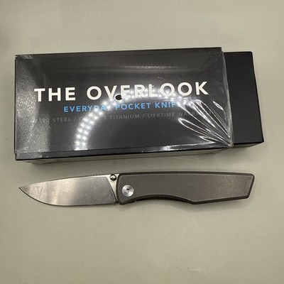 Big Idea Design Folding Knife 2.63'' Bohler M390 Steel Blade Gray Titanium Handle