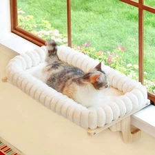 New Zakkart SnugCloud Cat Window Perch with 4-Sided Bolster - Orthopedic Hammock