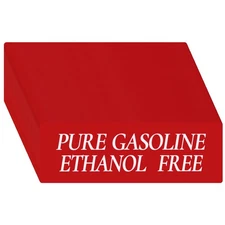100-Pack Ethanol Free Sticker, 6×2"No Ethanol Labels for Gas Caps Red and White