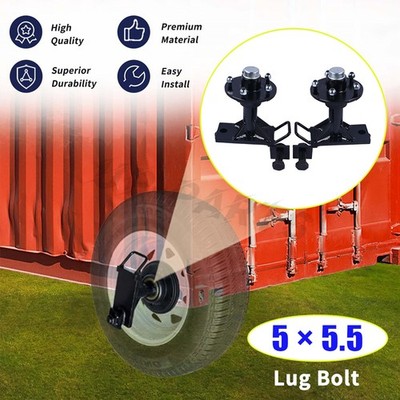New 5x 5.5 Lug Shipping Container Wheels, New Bolt-on Spindle Kit（Portable)