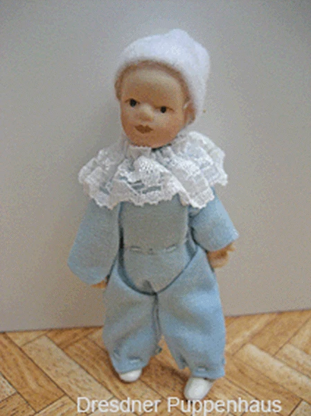 CREAL MINIATURES Baby aus Porzellan, Puppenhaus Puppenstube 1:12