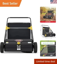 Heavy-Duty 26-Inch Manual Lawn Sweeper | Effortless Leaf and Debris Clearance