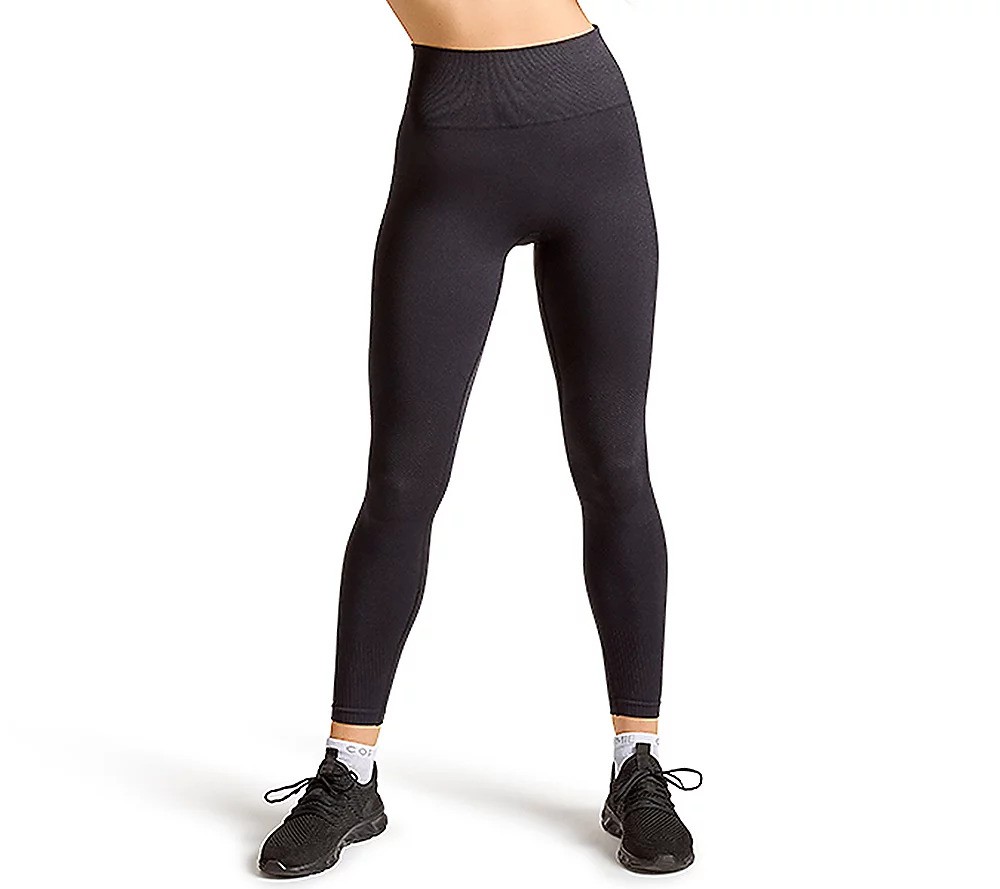 Tommie Copper Medium Black Seamless Compression Leggings