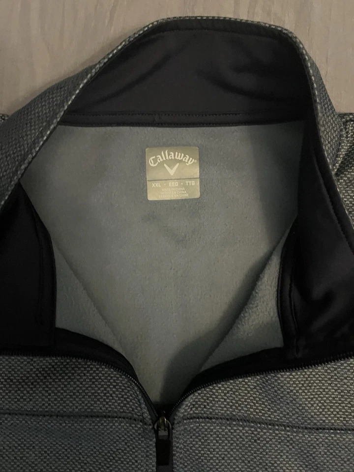 Chaqueta Pullover Hombre Plateada Callaway Manga Larga 1/4 Cremallera Talla XL Estampada.  Foto 2 de 4