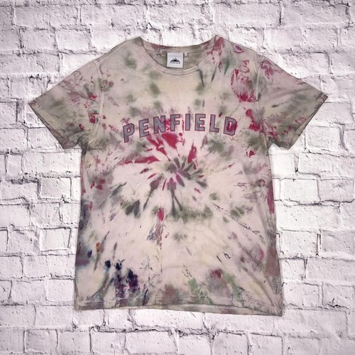 Vintage Penfield Reworked Tie Dyed Multicoloured Short Sleeve Cotton T-Shirt L - Picture 1 of 6