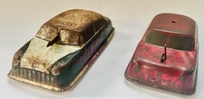 Vintage Argo Tin Toys Police Car , Fire Chief  
