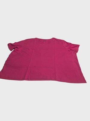Brand New Ladies Pink Size 4X Easy Essentials Short Sleeve Blouse 100% Cotton