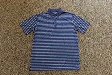 New Callaway Opti Dri Men's Polo Golf Shirt - LARGE - Blue Striped