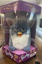 Vintage 1998 Tiger Electronics Furby Blue And White Model 70-800 New In Box